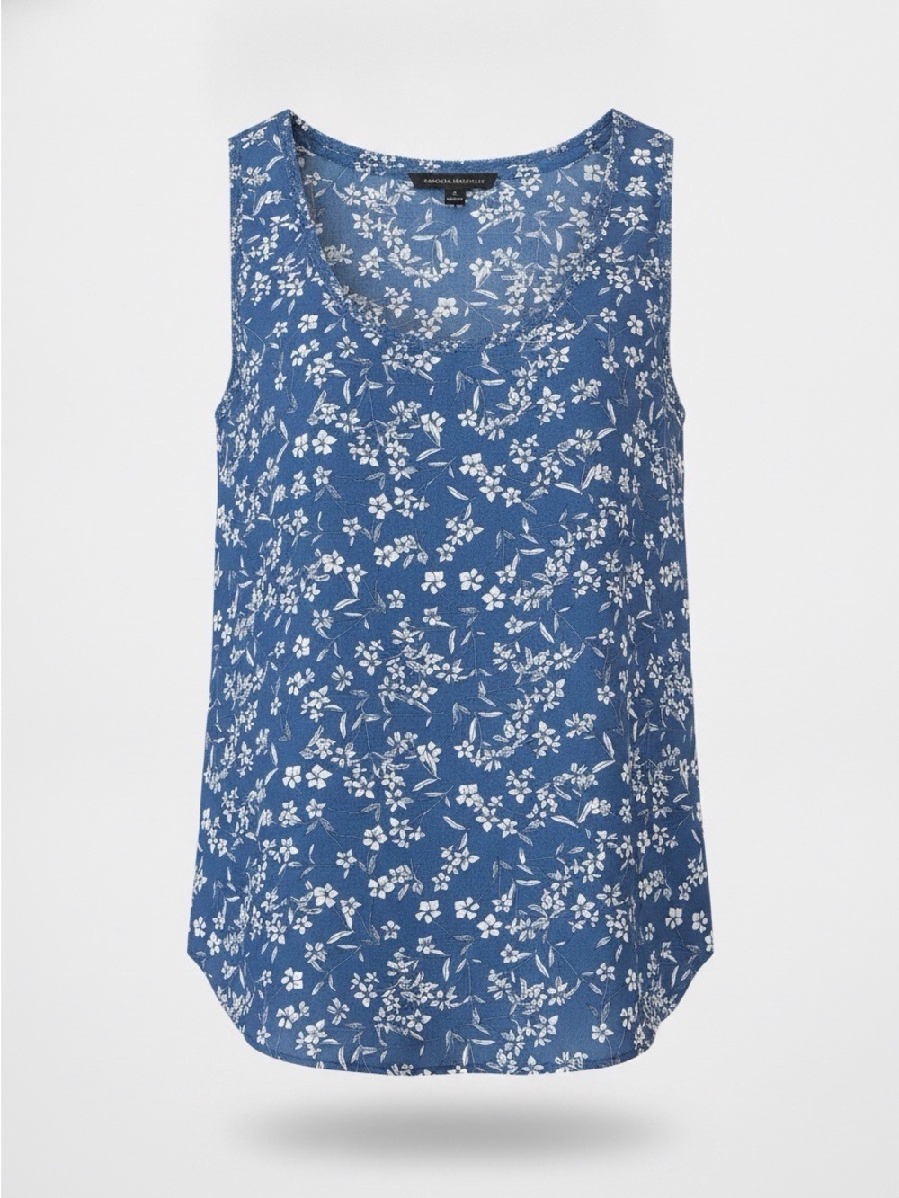 Banana Republic Blue Floral Sleeveless Blouse Tank Top Women’s Small